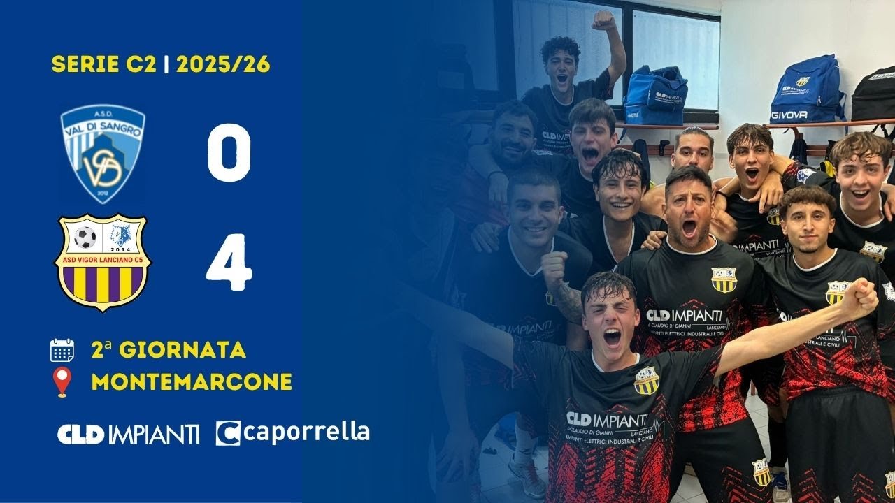 Serie C2 | Val Di Sangro - Vigor Lanciano 0-4 (Gol & Highlights) | 2ª Giornata 2025/2026
