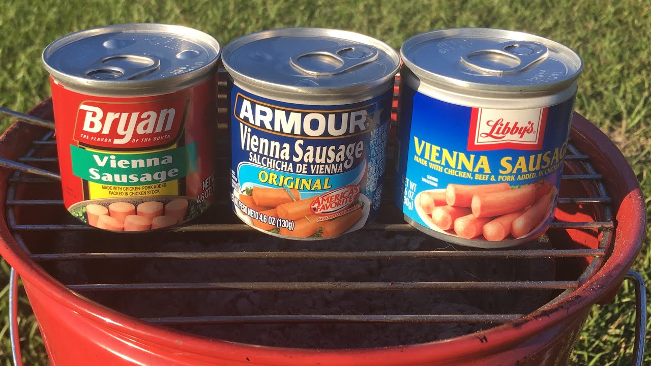 Grilling Vienna Sausage: Armour, Bryan, Libby’s on the Coleman Party Pail