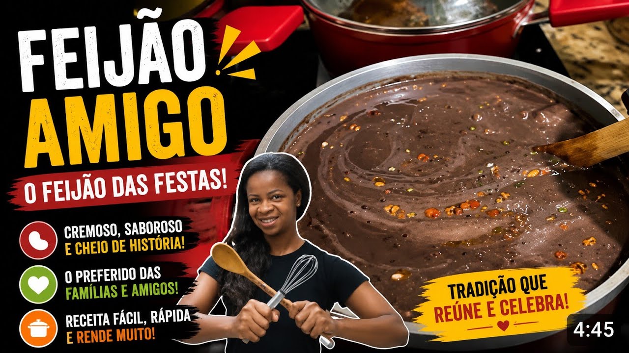 O famoso feijão amigo que é servido em festas 