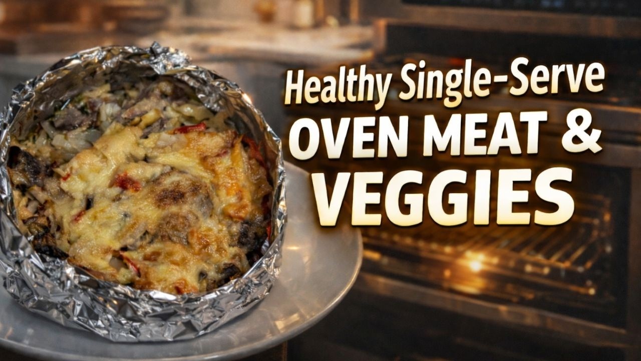 Healthy single   serve oven meat & veggies #healthydinner #easyrecipe