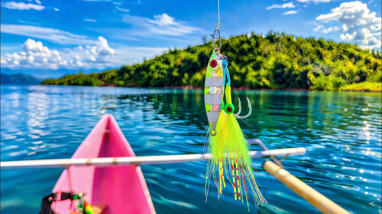 Bahagianya mancing kalau Cuaca sangat bagus‼️Ultra light jiging 🏝️🔥🐟