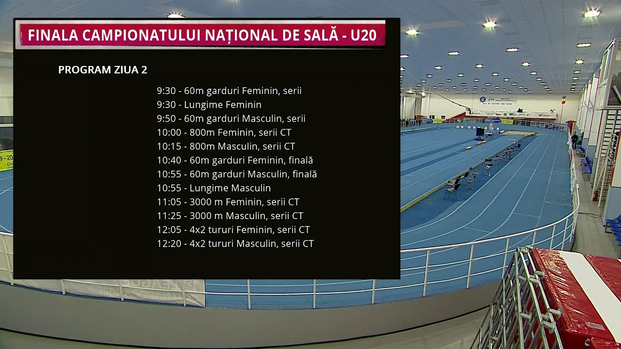 Finala Campionatului Național de Sală U20 - ziua 1