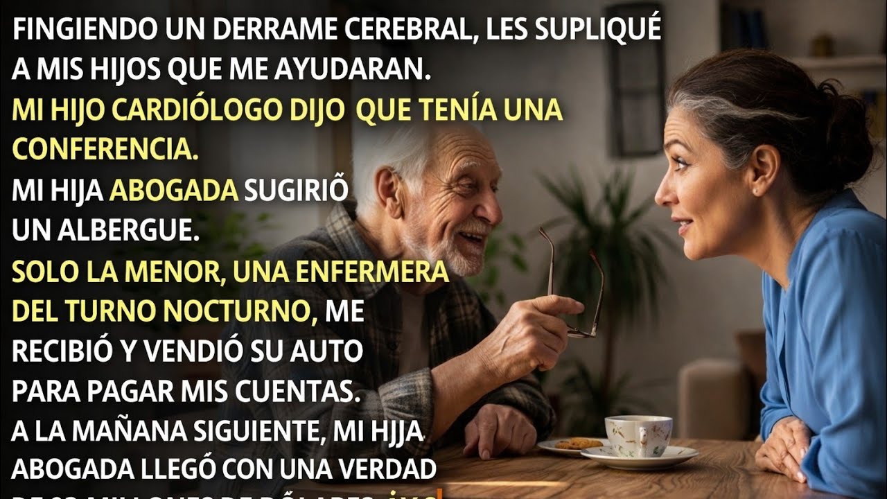 Fingí un derrame cerebral y lo perdí todo. Mi hijo y mi hija ricos me dieron la espalda, pero...