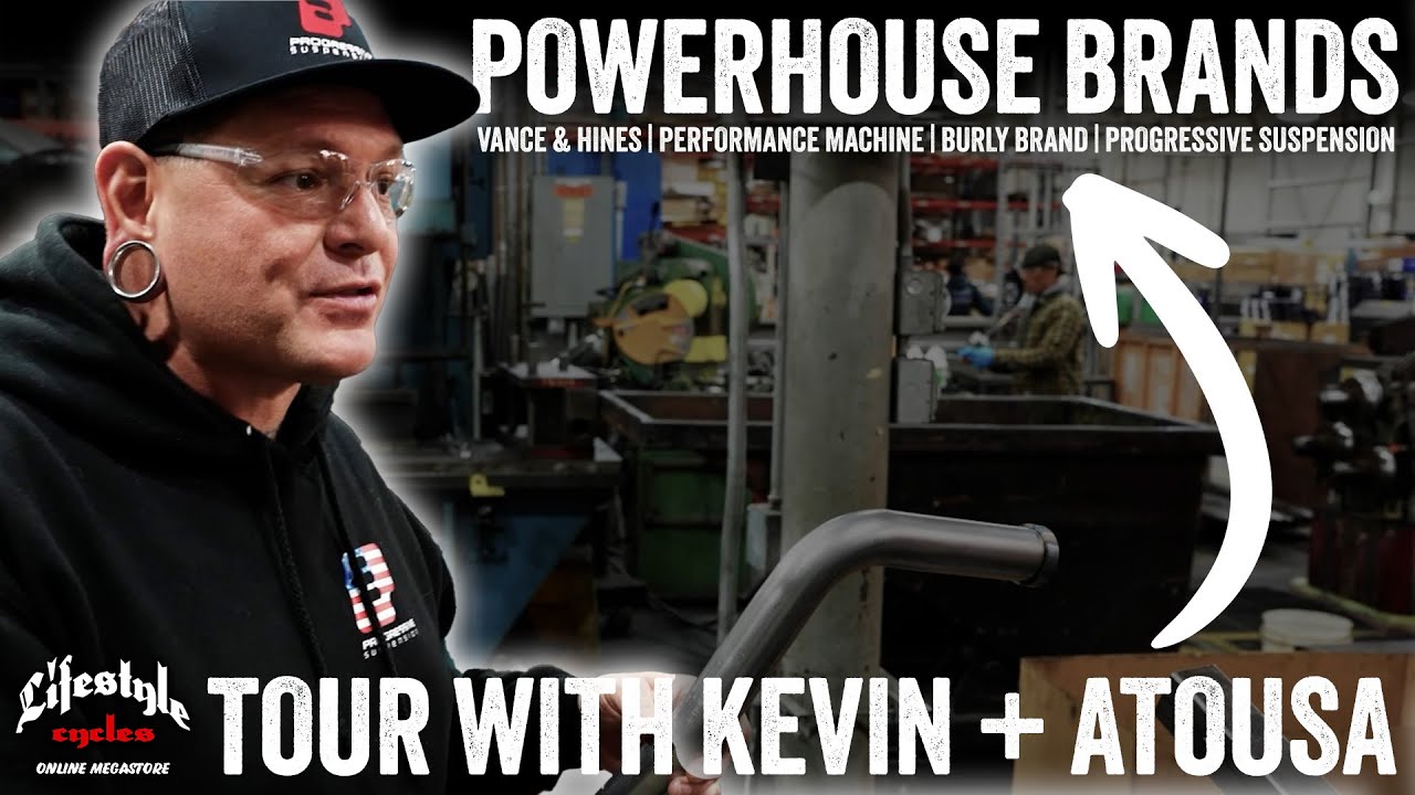 We Toured Vance & Hines + Performance Machine + Progressive Suspension + Burly Brand Factory!