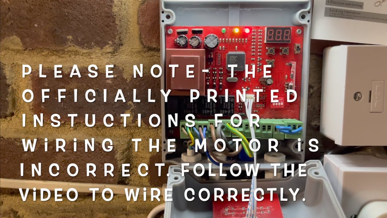 Fitting a Neco WRS1000 remote control Garage / Shutter door controller (wiring instructions).