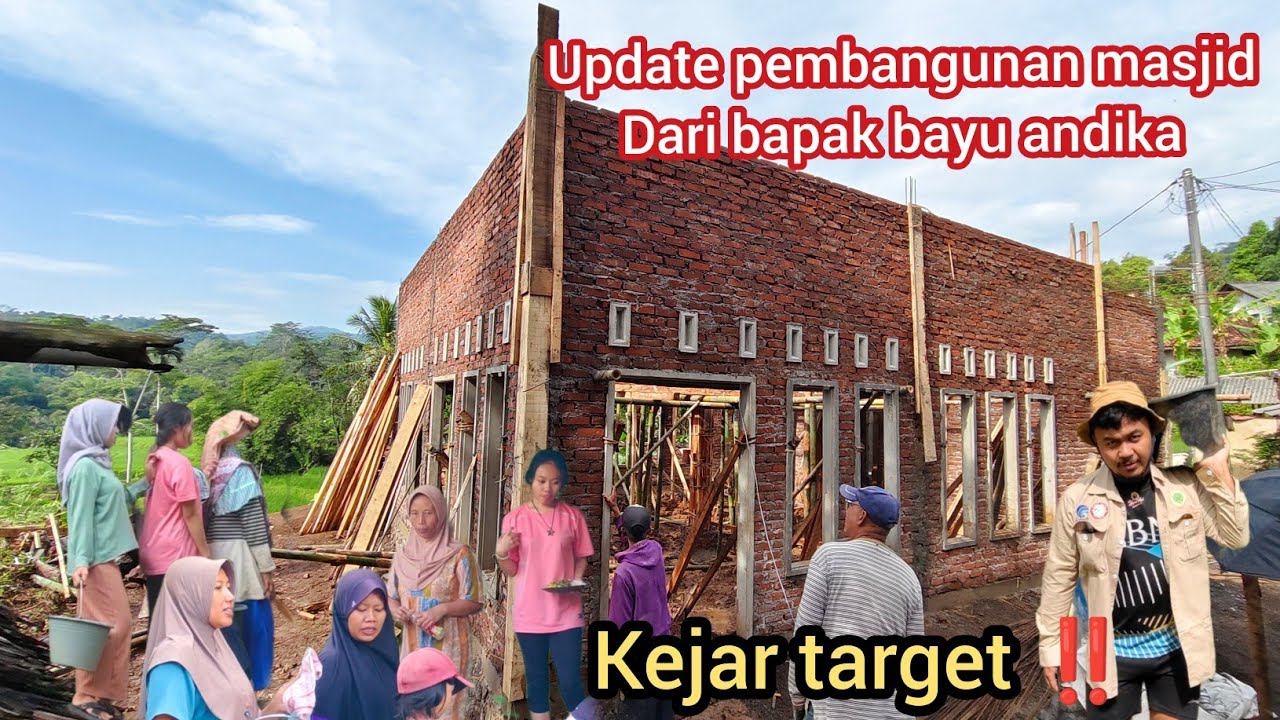 SIDAK PEMBANGUNAN MASJID DONATUR BAPAK BAYU ANDIKA, WALAUPUN DI GUYUR HUJAN DERAS TETAP SEMANGAT
