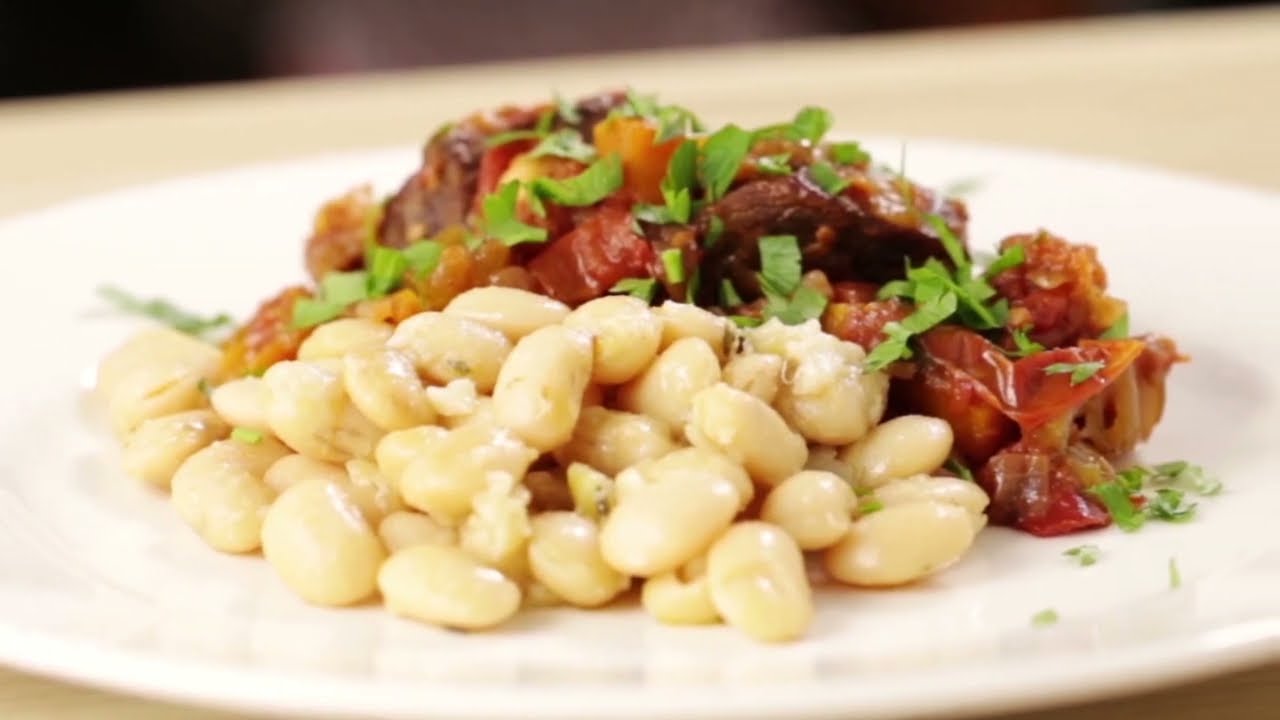 Braised Veal Shank and White Beans - Tuscan Dinner
