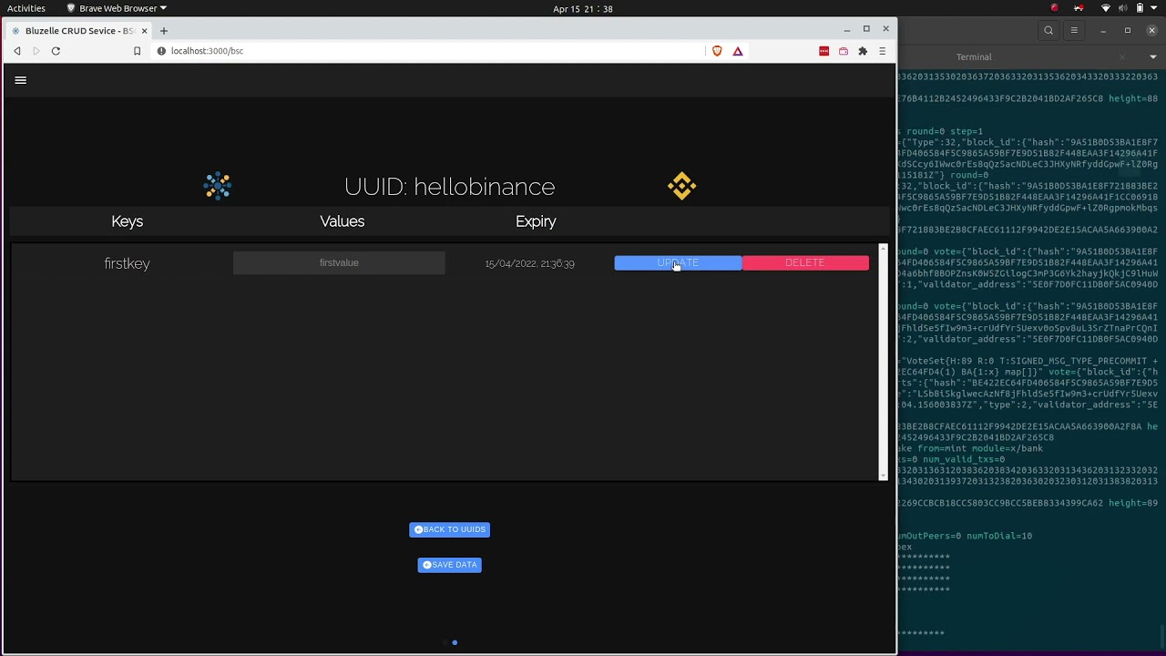 Bluzelle BSC Integration Demonstration