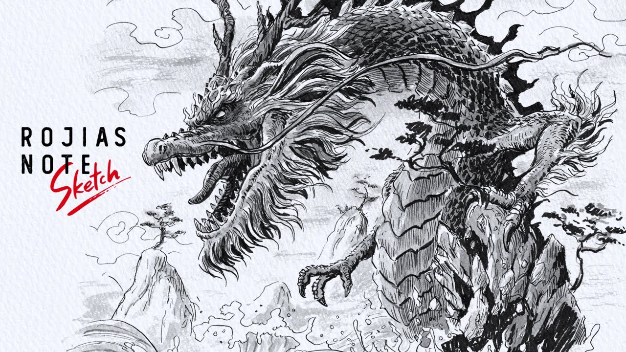 スケッチ[ドラゴン]／ 龍(竜)の描き方／ Sketch [Drawing Dragon]