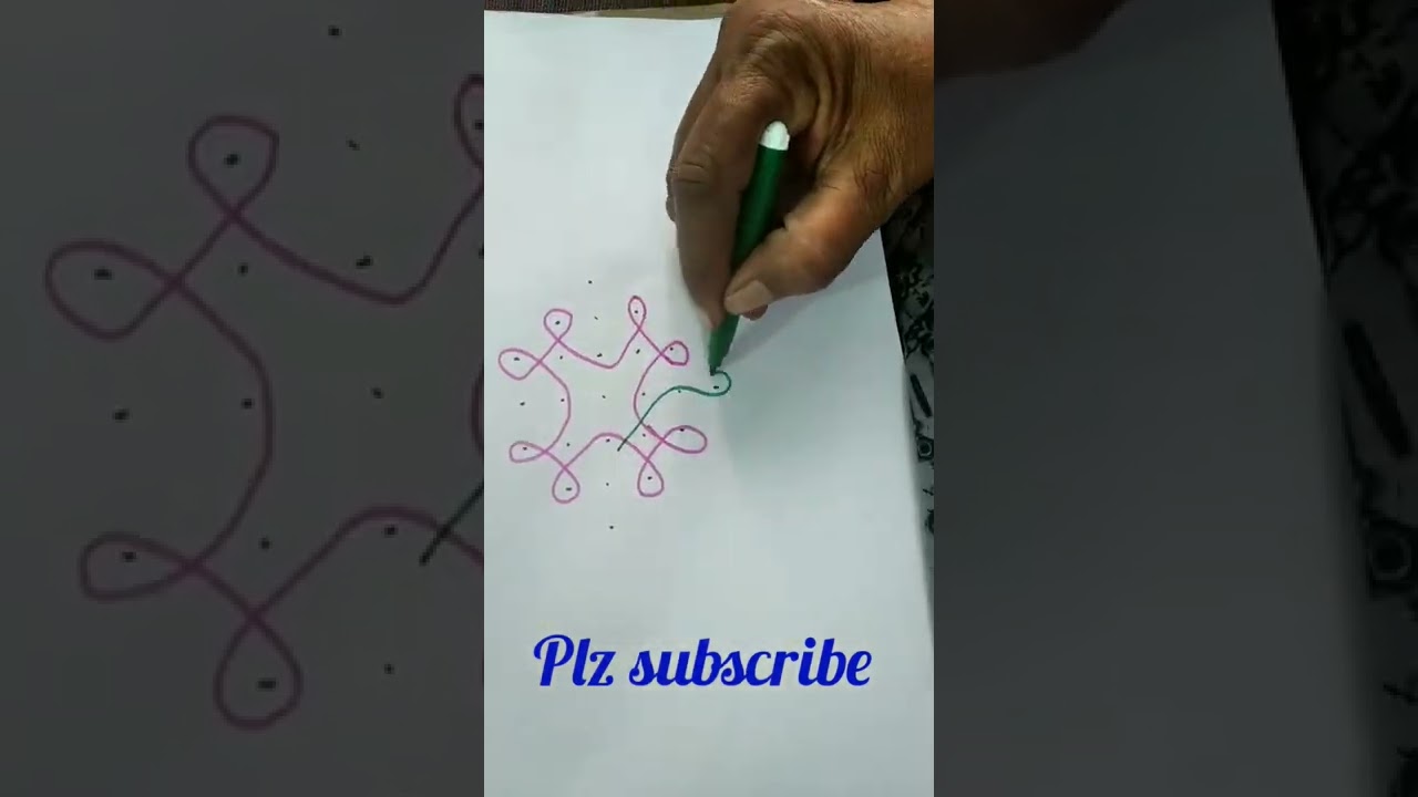 #shortskolam#bestkolam#simplenelikolam#muggulukolam#easymorningkolam#sikkukolams#treding#viral#kolam
