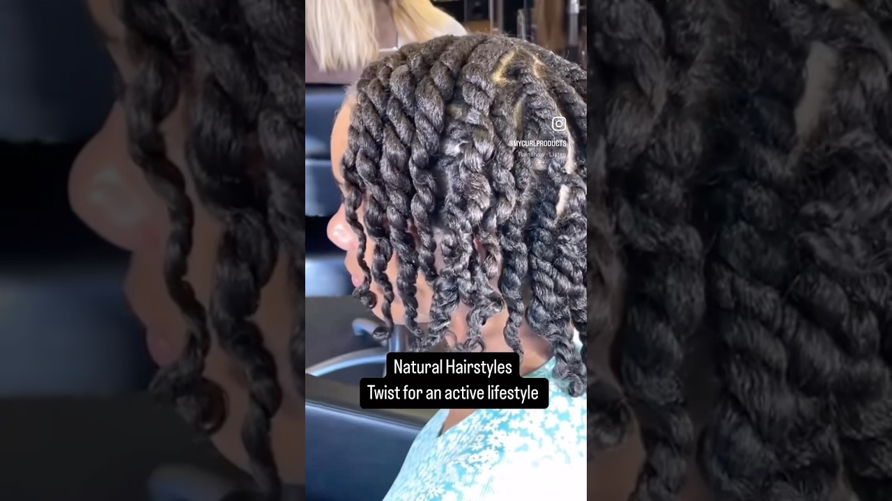 Natural hair twist for active lifestyle