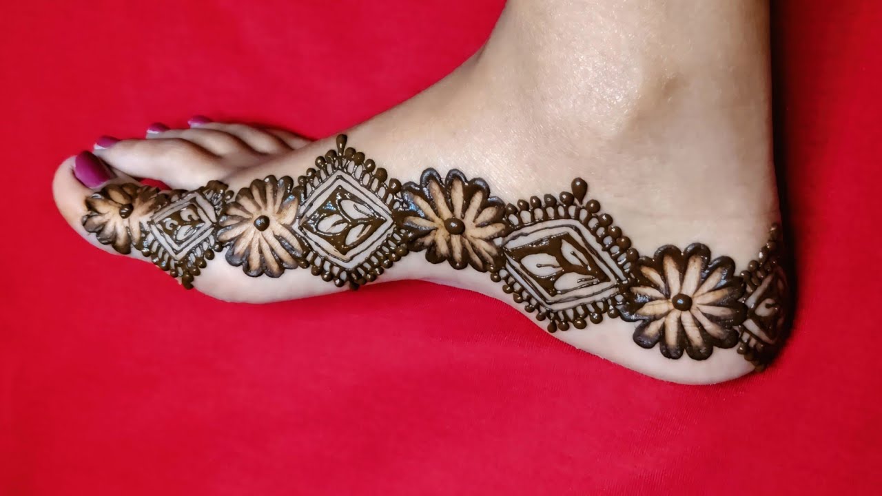Very easy & simple feet mehndi design| Beautiful stylish mehndi design| mehndi design