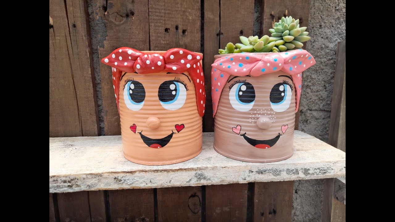 LATA RECICLADA - BONEQUINHA - PASSO A PASSO #reciclagemdelatas