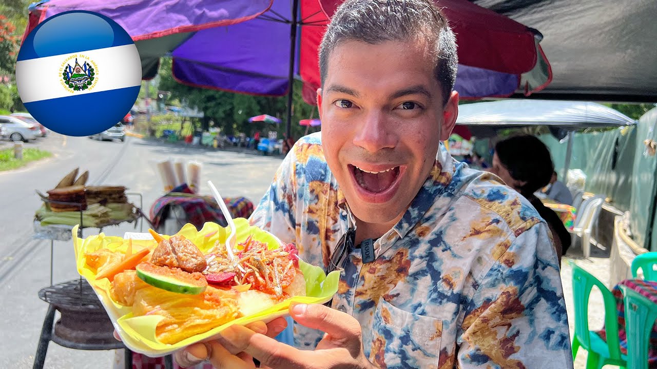 Probando COMIDA CALLEJERA en El Salvador 🇸🇻