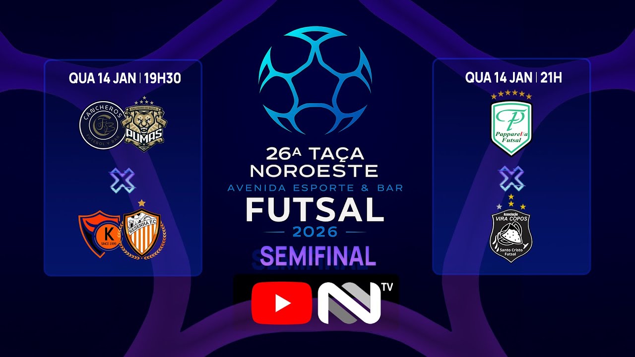 FUTSAL AO VIVO | TA&Ccedil;A NOROESTE | SEMIFINAIS | CANCHEIROS X RESENHA | PAPPARELLA X VIRA COPOS
