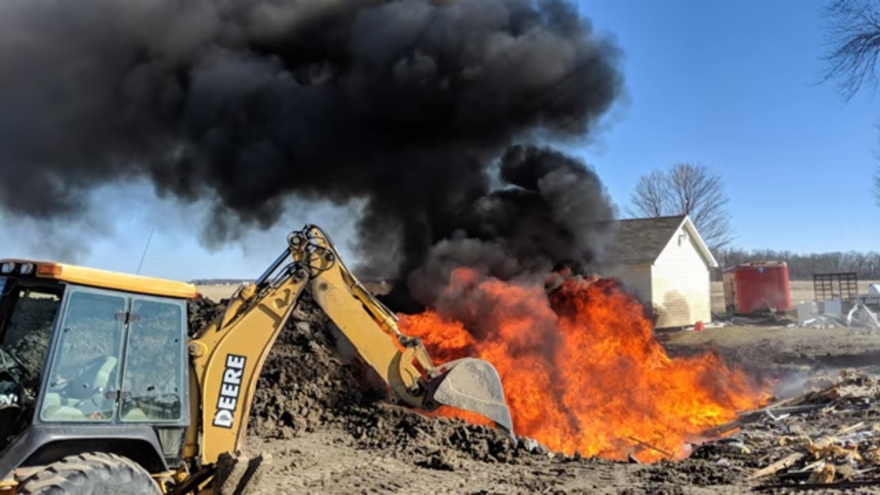 Farm House Demolition with Mini-Excavator