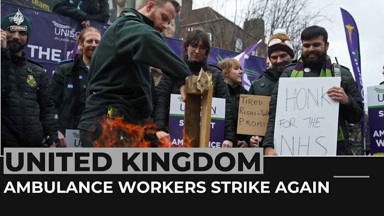 UK ambulance workers strike again as NHS crisis deepens