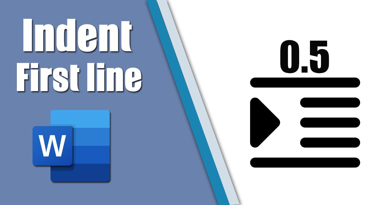 How to indent 0.5 on the first line in word