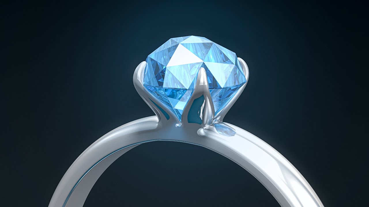 How to create (Ring and diamond | crystal) Modeling | Material | Render in Cinema 4d