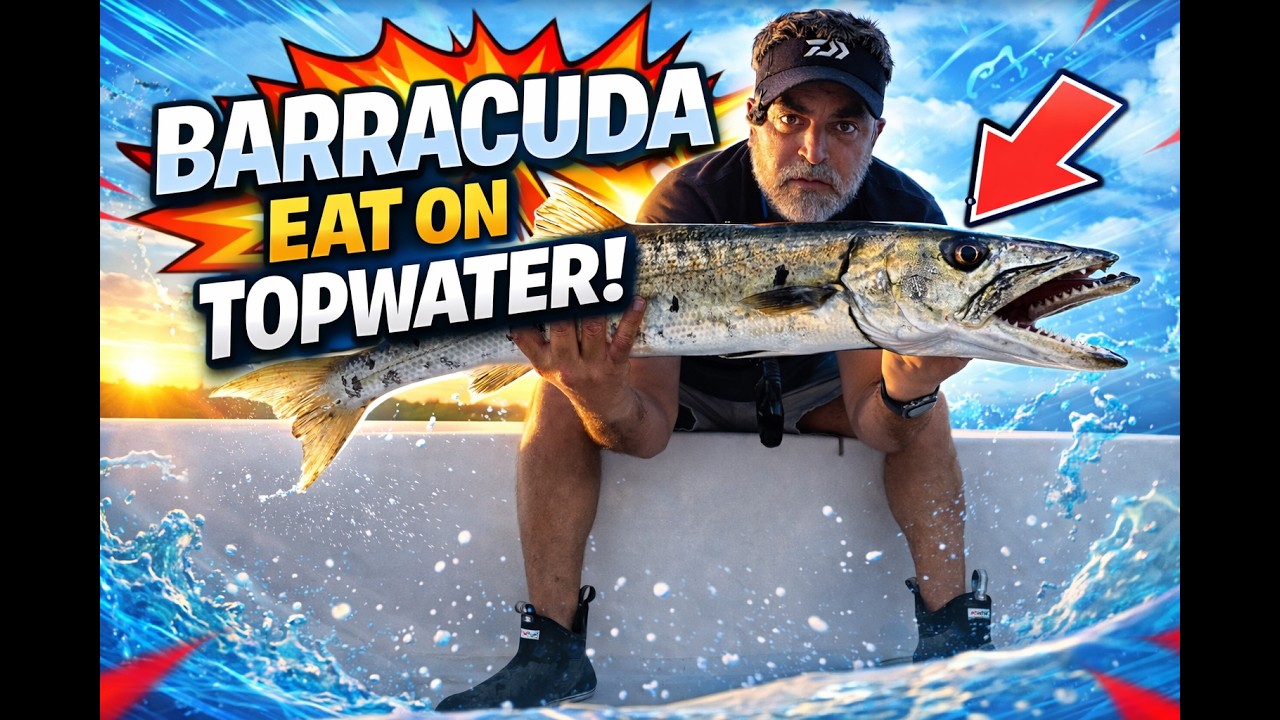 Backcountry Fishing BARRACUDA ON TOP WATER!