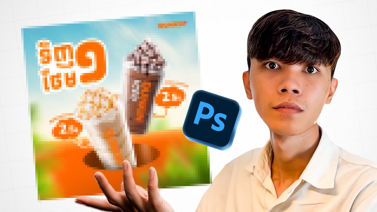 រៀនធ្វើ Poster កាហ្វេ