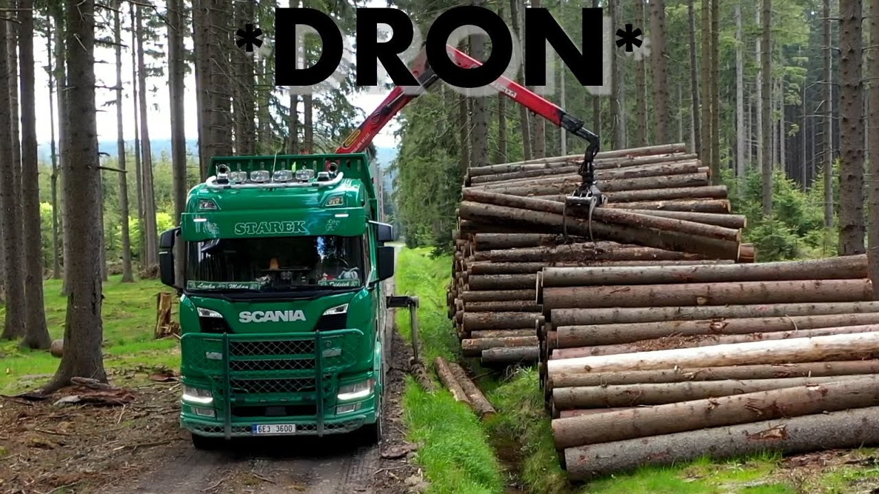 *Holbra DRON* Scania in nice forest