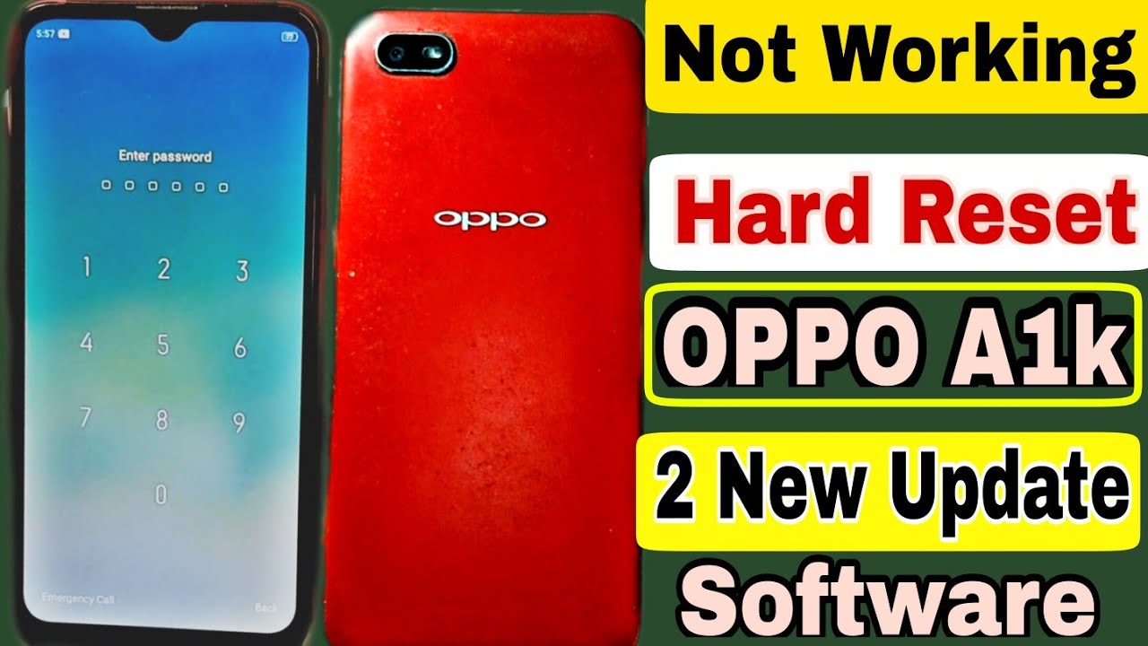 April 2024 Method:- Oppo A1k Cph 1923 Hard Reset/Remove Screen Lock Without Tool & Pc | New Update