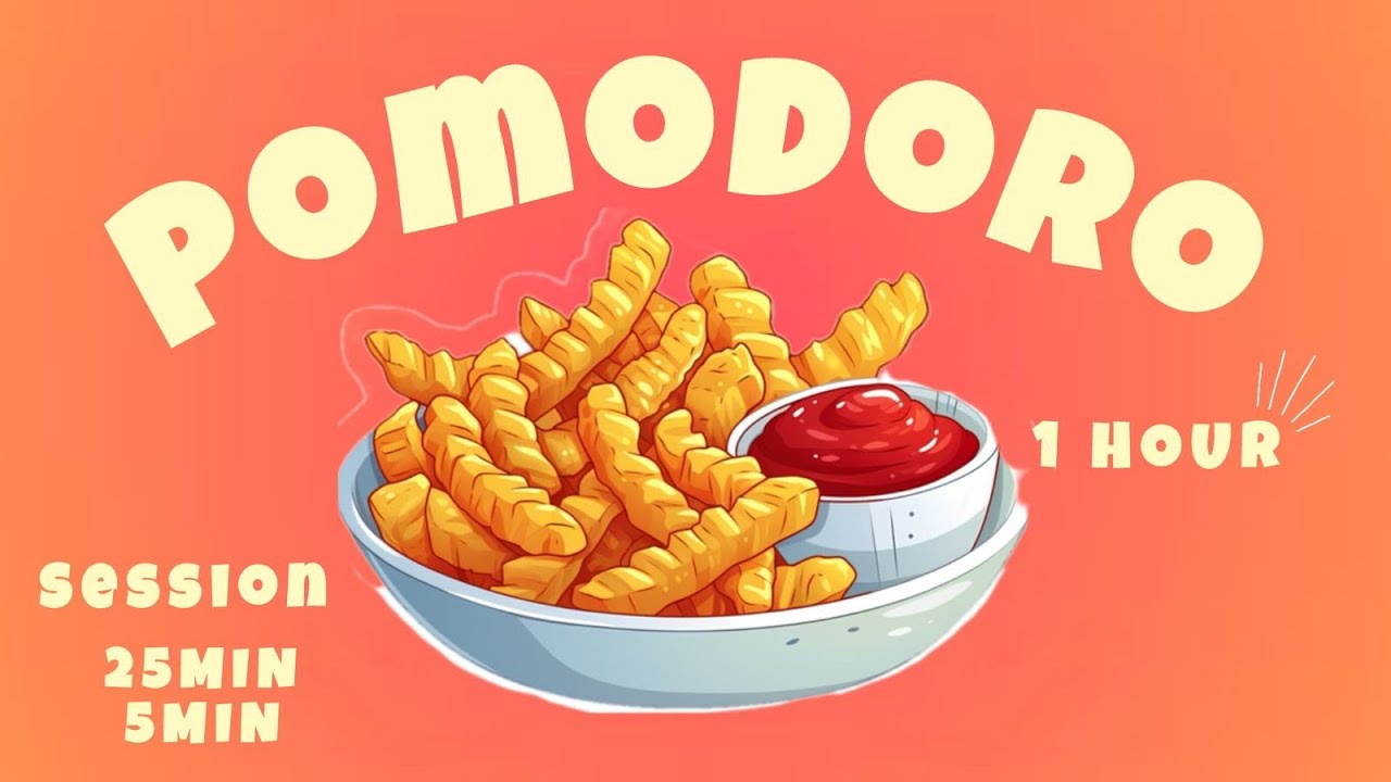 1 Hour Pomodoro Timer 🌅 | Sunset Aura Focus Session 🍔🍟 | Study, Work & Deep Concentration