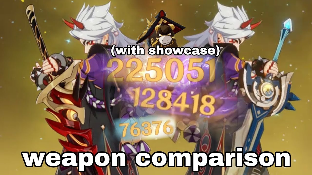 Arattaki Itto Weapon Comparison: Whiteblind (R5) vs Serpent Spine (R5) vs Pride R5 | Genshin Impact