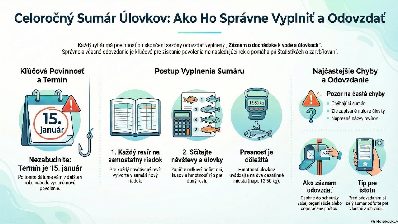 Celoročný sumár úlovkov
