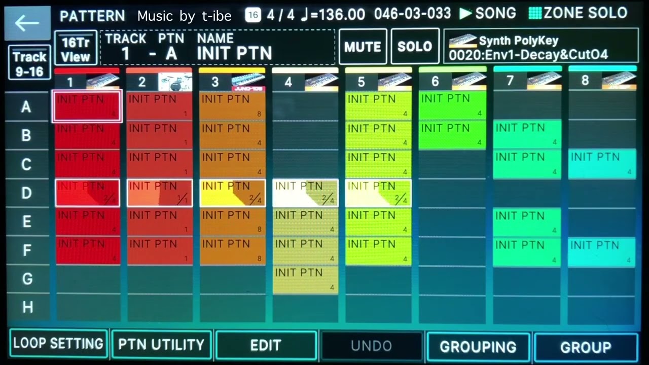 Roland FANTOM-06搭載シーケンサーで作曲