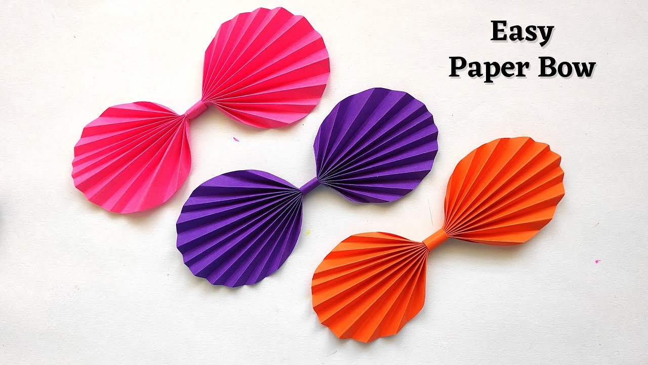Minnie and Micky Mouse Paper Bow | Paper Craft Ideas | Tiny's Vision