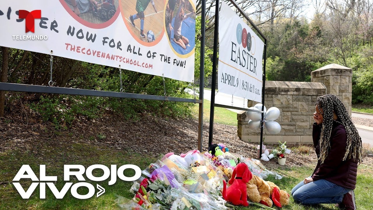 Imágenes del exterior de la escuela Covenant en Nashville | Al Rojo Vivo | Telemundo