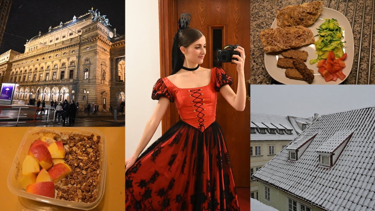 Danzo due spettacoli in un giorno dello SCHIACCIANOCI☃️ Ballerina a PRAGA🩰 Cosa mangio VEGAN💚