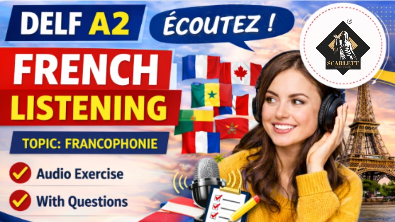 DELF A2 French Listening | Écoutez et Répondez | Topic: Francophonie