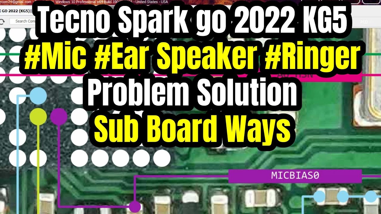 Tecno Spark go 2022 kg5 Mic Ear Speaker Ringer Problem Solution | Tecno Spark go 2022 Sub Board Ways