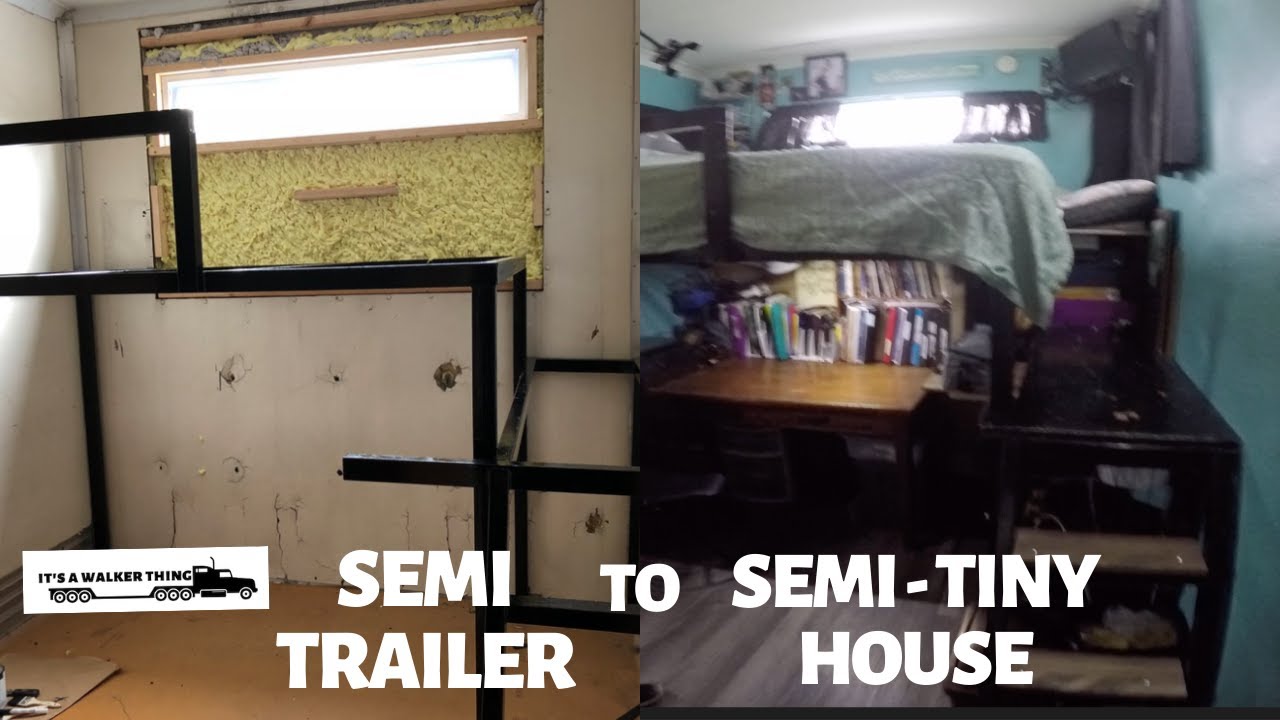 Semi Tiny House Build - Season 1 Episode 3 - Master Bedroom and Bathroom Tour Off Grid Living