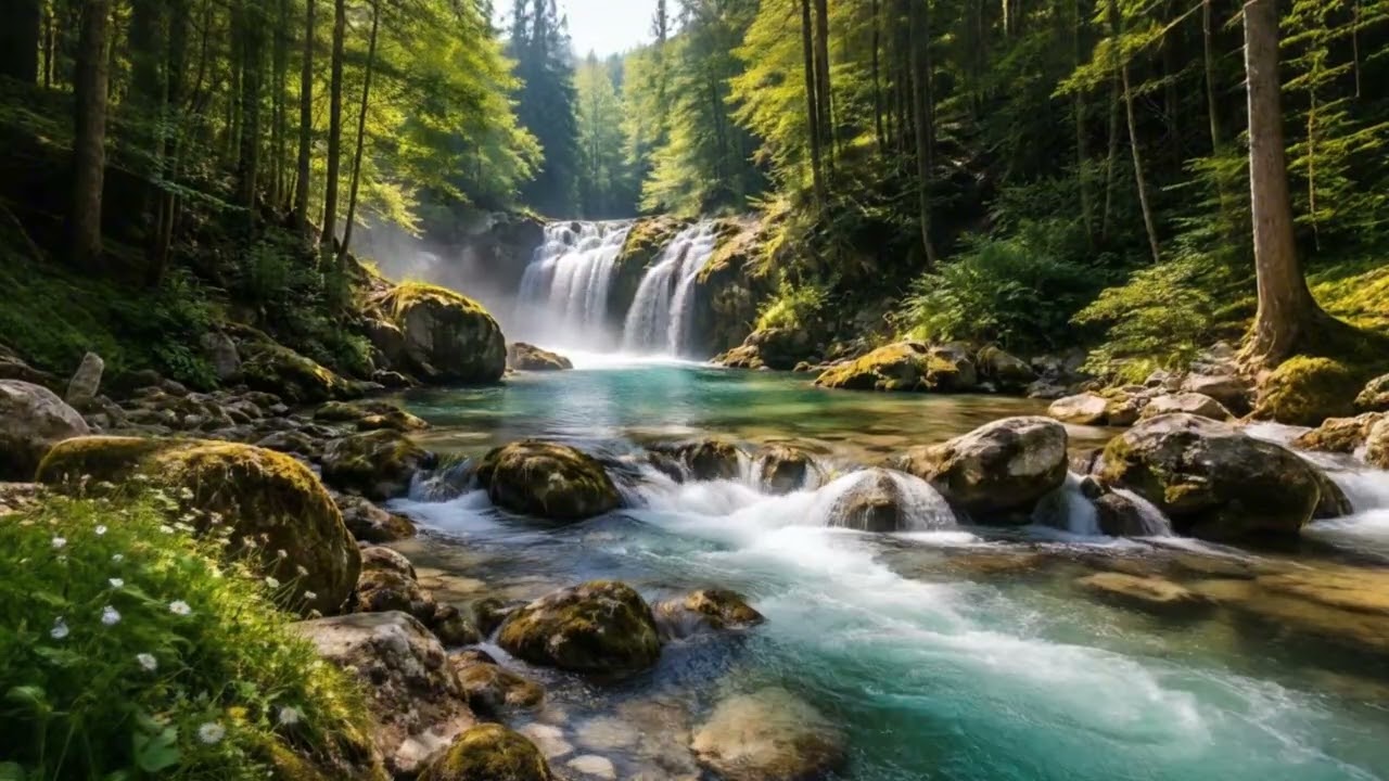 Forest Waterfall 🌿 Focus & Relaxation Focus • Relaxation • Instrumental • Lofi • Calming • Peaceful