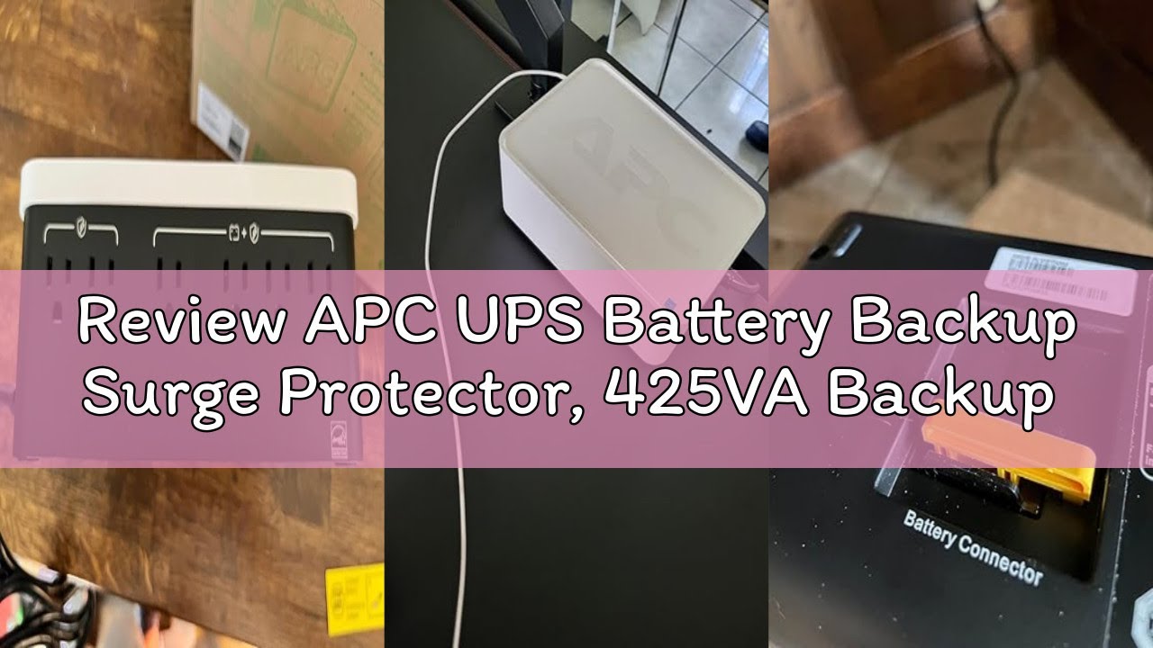 Review APC UPS Battery Backup Surge Protector, 425VA Backup Battery Power Supply, BE425M