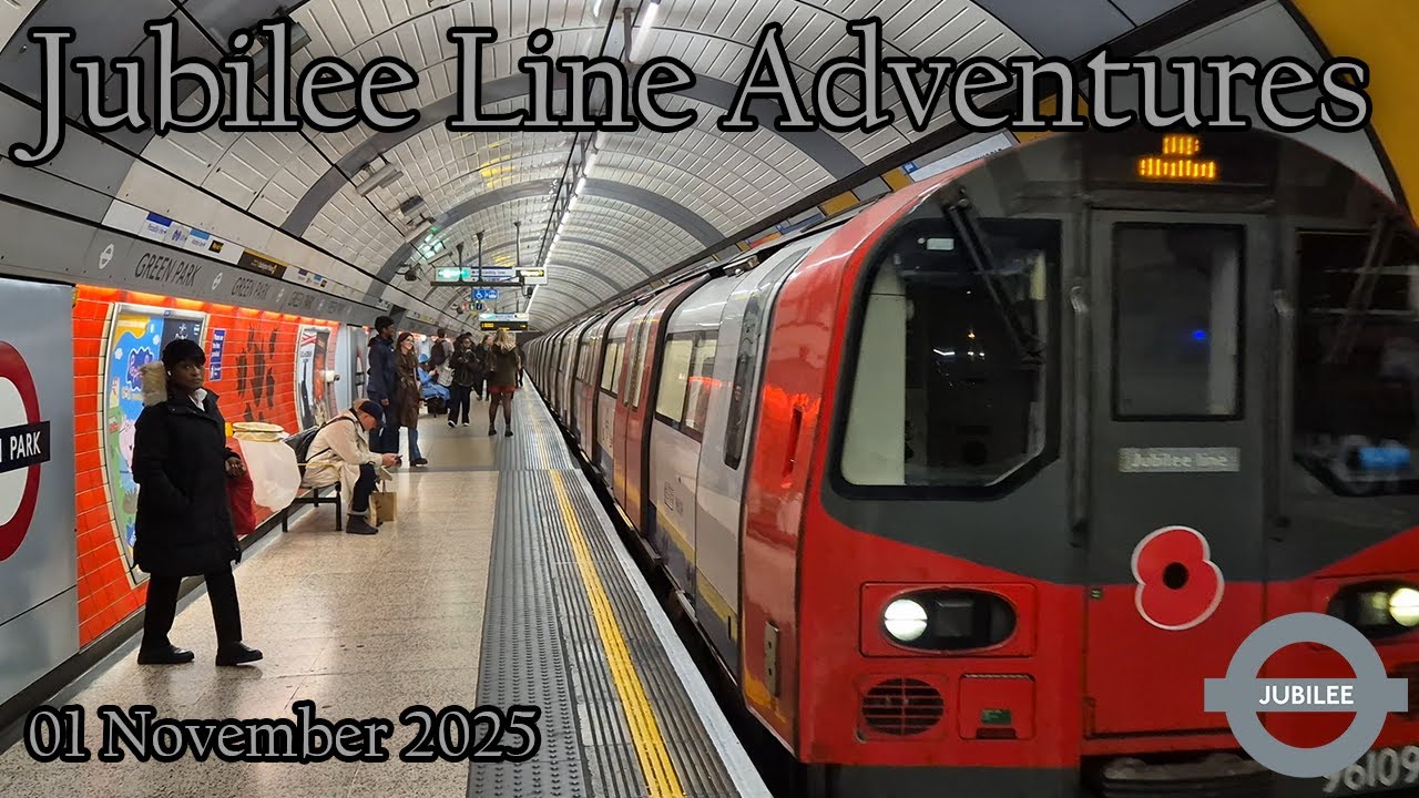 London Underground Jubilee Line 1996 Stock Trains (02 November 2025)