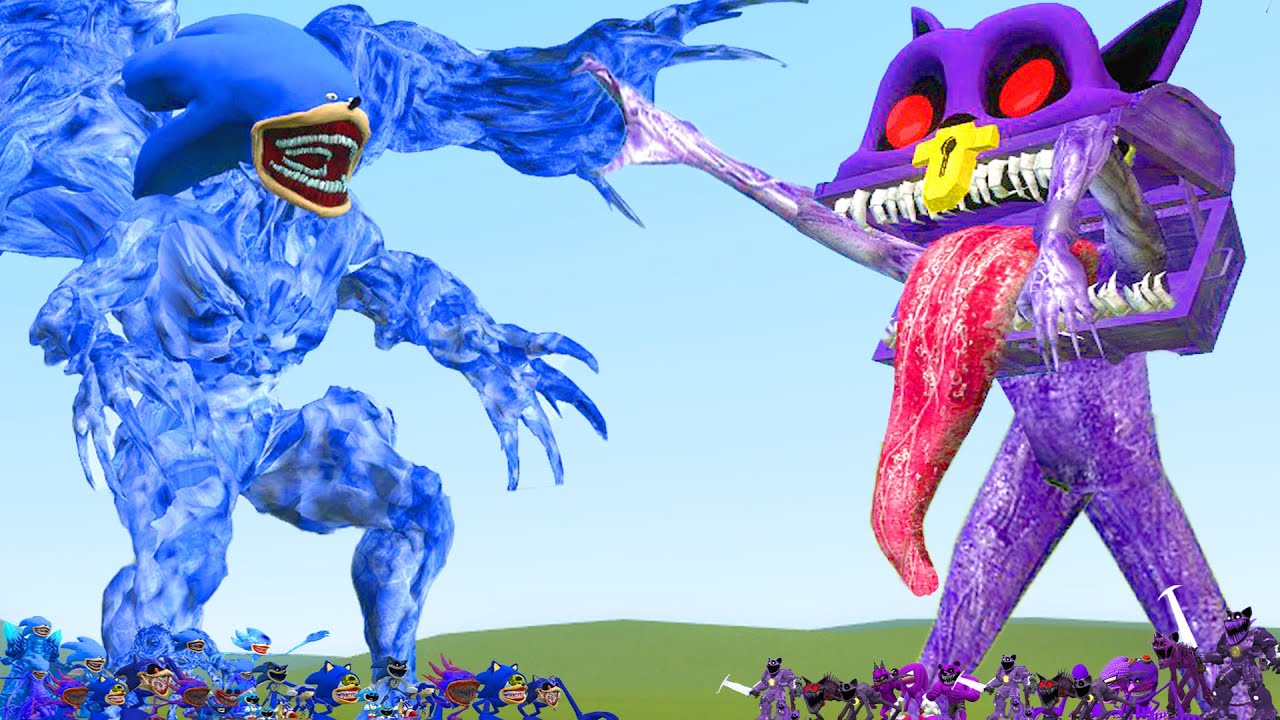 NEW TITAN RABBIT GOLEM FAMILY VS POPPY PLAYTIME TITAN ELEPHANT GOLEM FAMILY In Garry's Mod ?!!