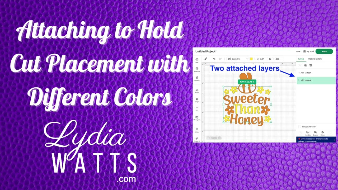 Cricut Design Space: Attaching Different Colors