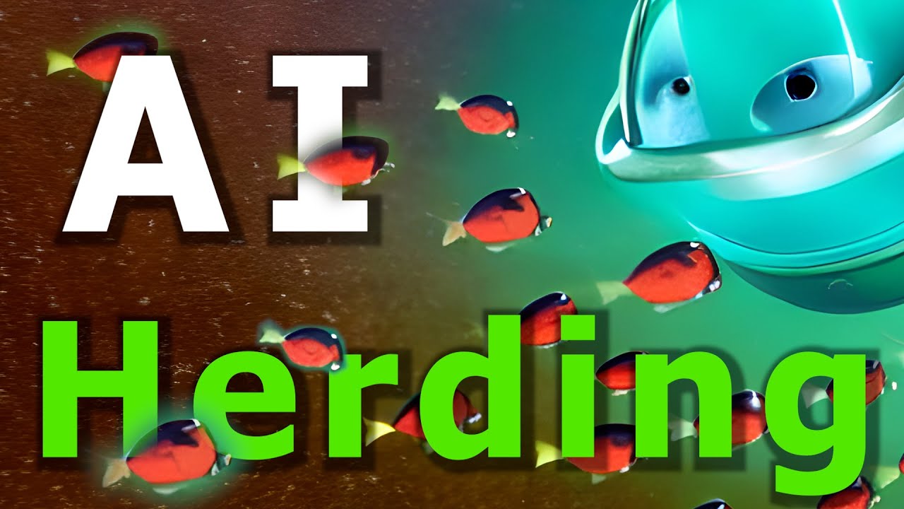 Neural Net trained DRONE Herds Boids and Sheep through a Course !