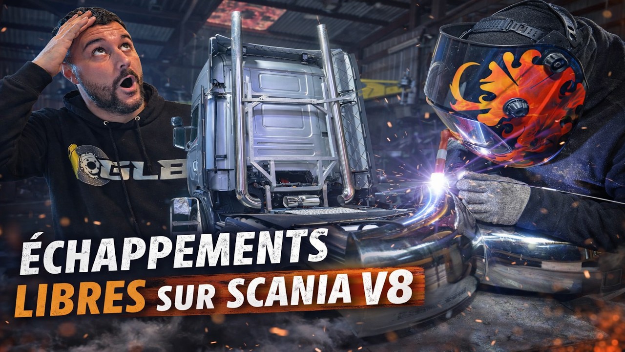 Fabrication d’un échappement inox COMPLET pour notre camion SCANIA V8