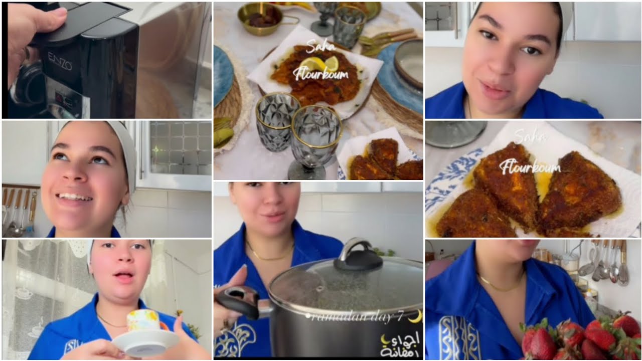 مريم سماي/ طاولة إفطار اليوم السابع من رمضان 🌙/ طاجين الزيتون بنة😋أول مرة في حياتي نطيبو