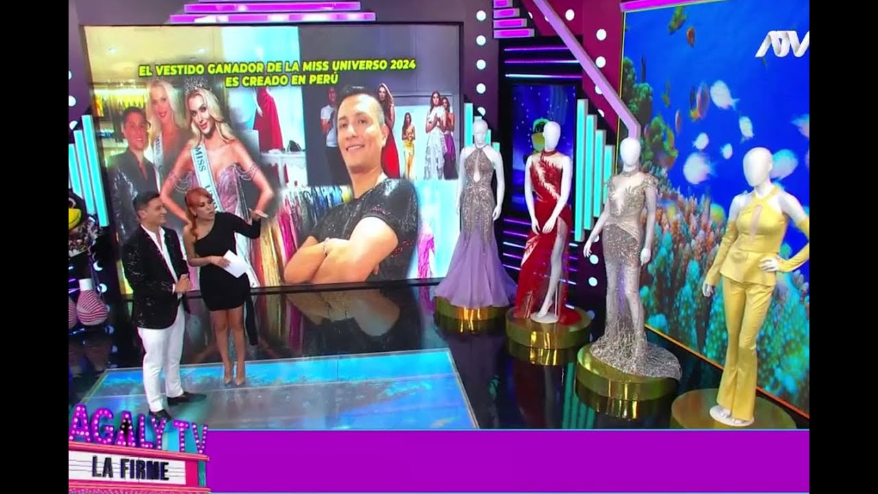 José Zafra, el diseñador rey de Misses, comparte sus colecciones en Magaly Tv, la firme