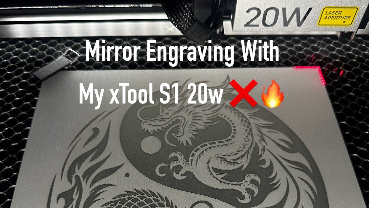 xTool S1 20 Вт — гравировка зеркала, создание уникальных произведений искусства на заказ, удалени...