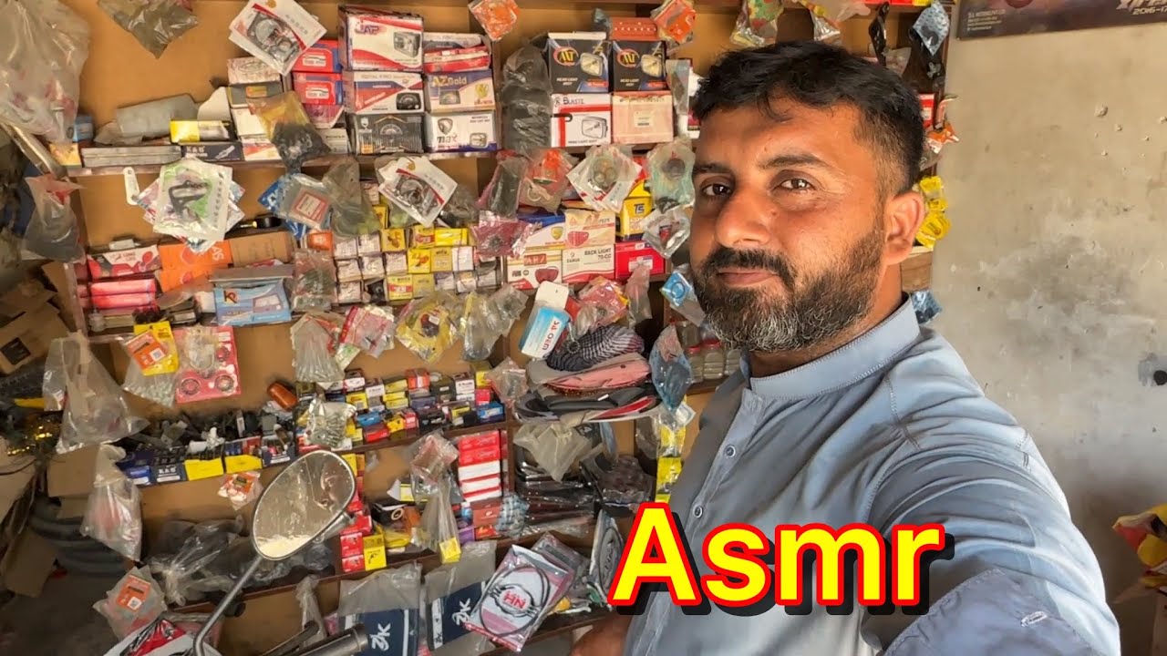 Asmr in motorcycle 🏍️ mechanic workshop  | Asmr in bike spear parts shop