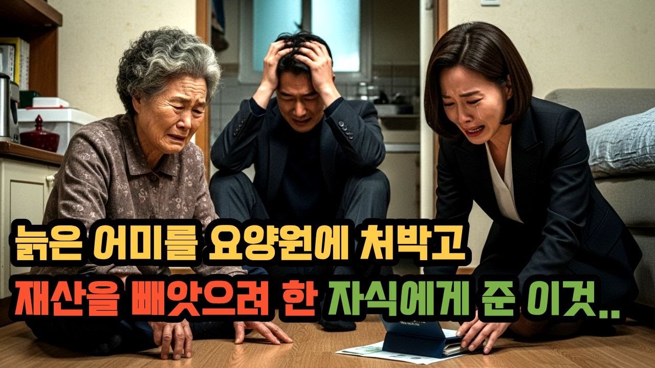 평생을 바쳐 키운 자식이, 당신의 죽음을 계산하고 있다면..