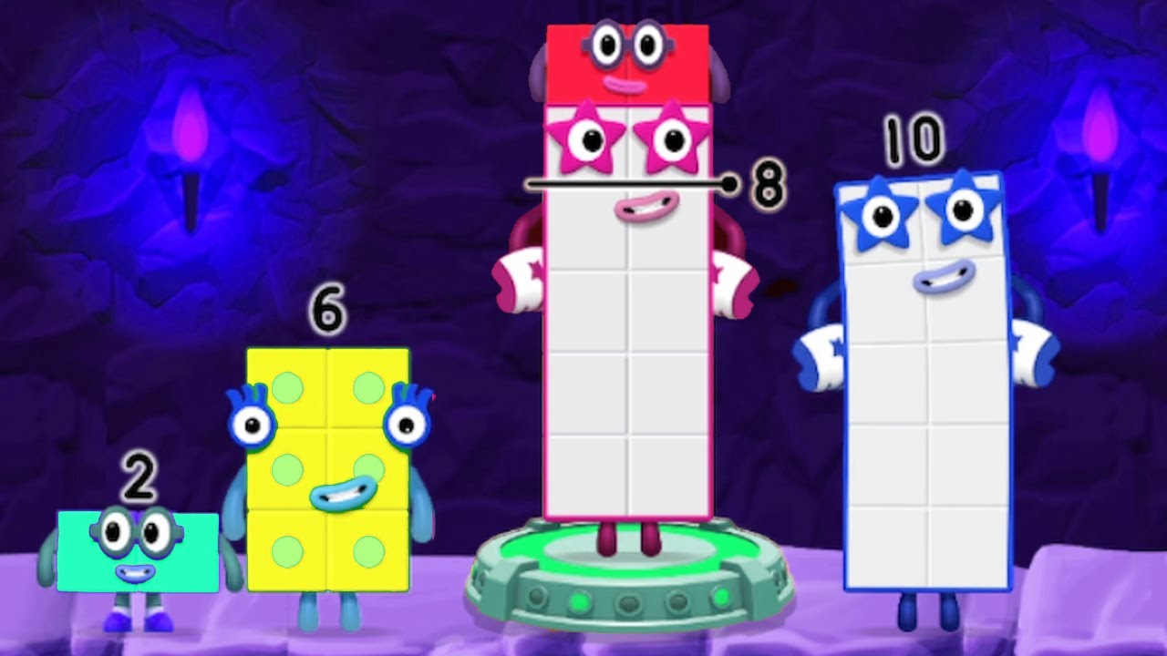 Numberblocks Learning Academy #38 -  Numberblocks 2 6 8 - Numberblocks Magic Run - Numberblocks Game